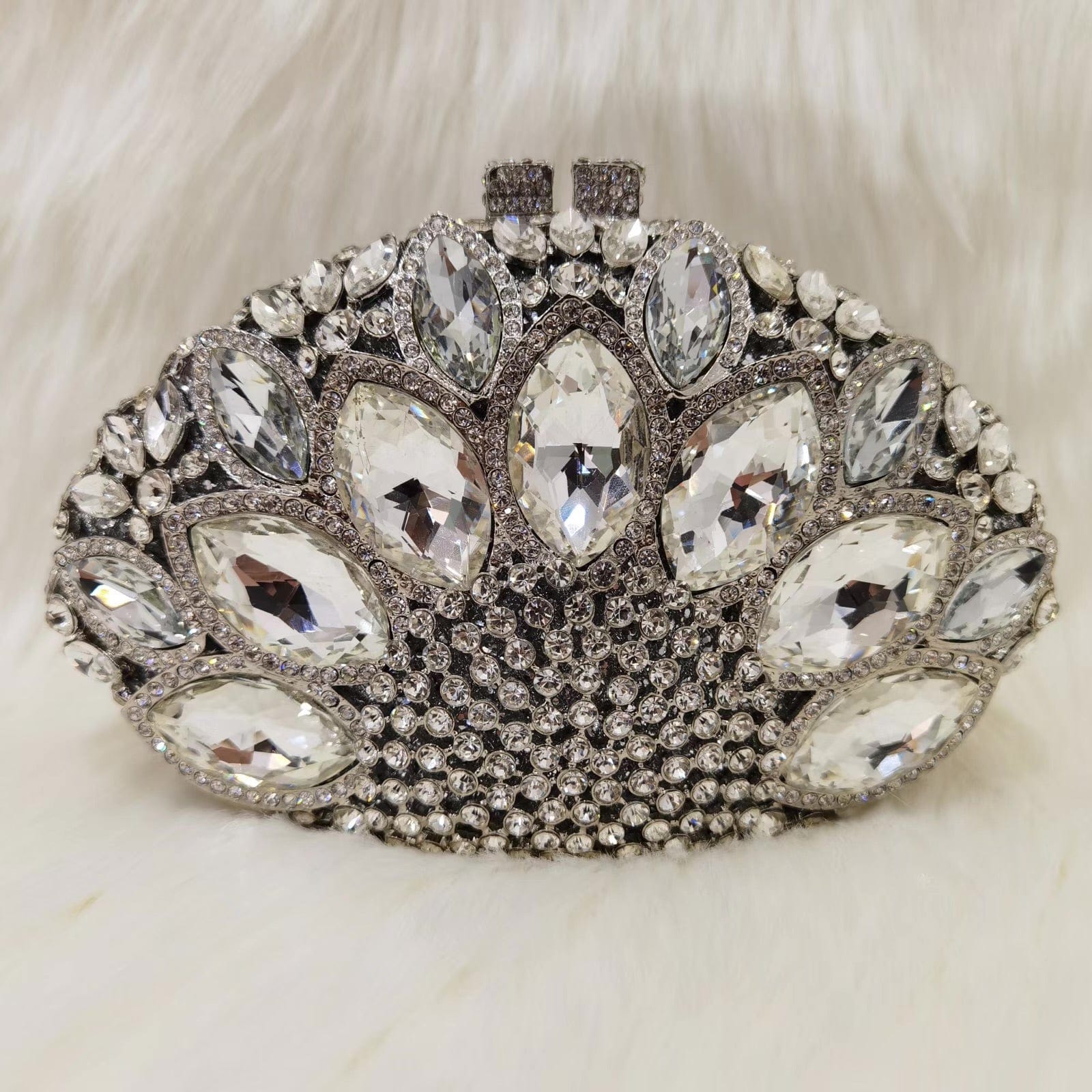 2023 New Design Women Cluth Ladies Crystal Evening Bags Two Side Bag Wedding Clutch Purse for Party