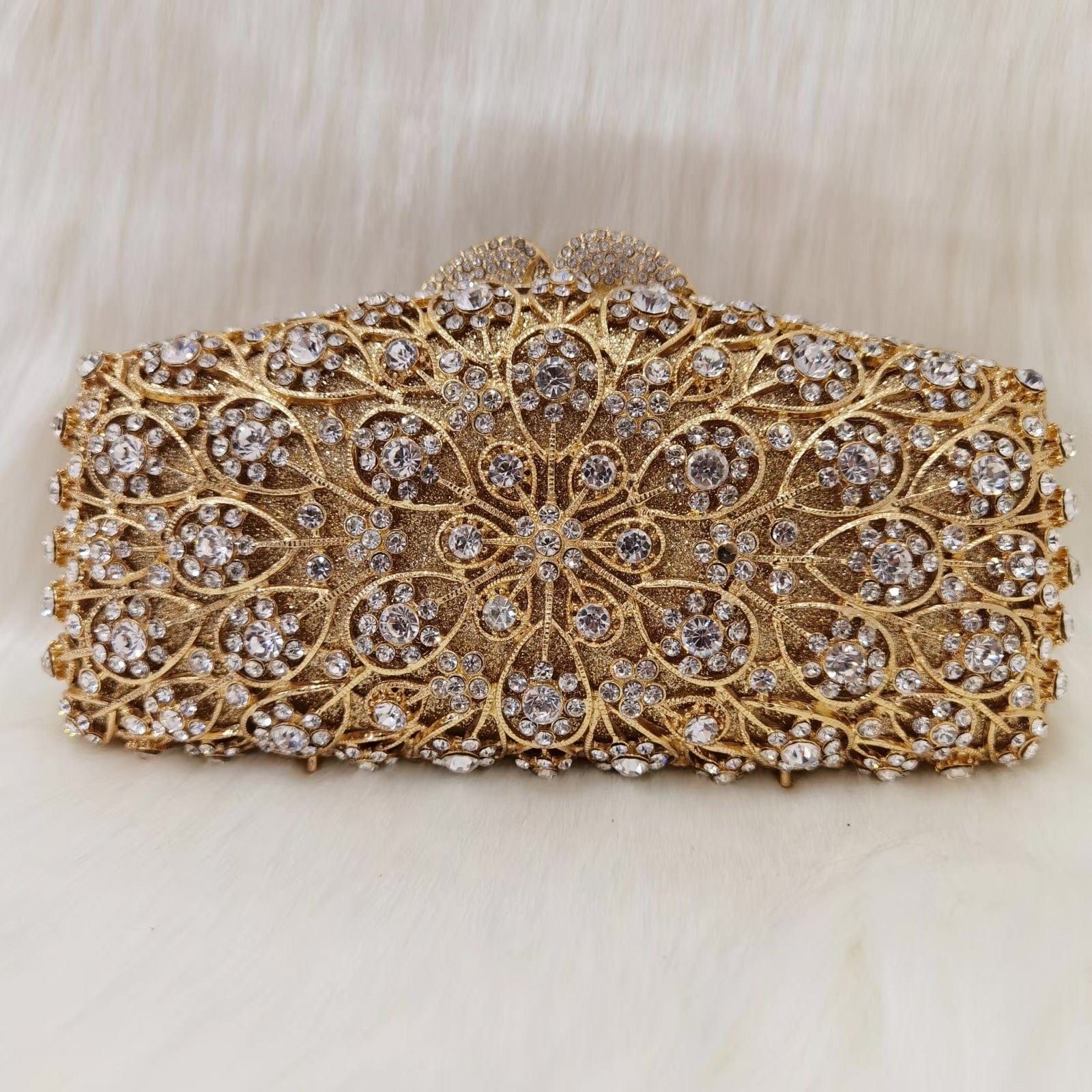 2023 New Design Women Cluth Ladies Crystal Evening Bags Two Side Bag Wedding Clutch Purse for Party