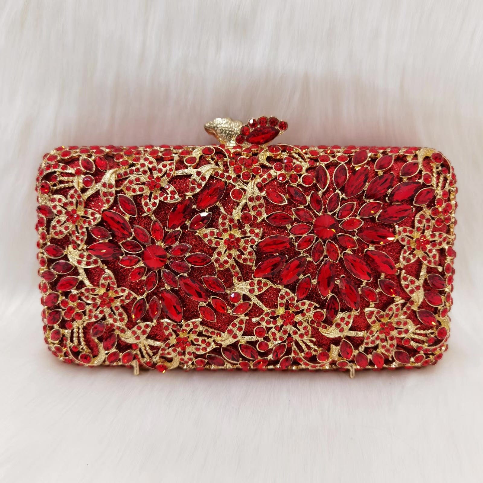 2023 New Design Women Cluth Ladies Crystal Evening Bags Two Side Bag Wedding Clutch Purse for Party