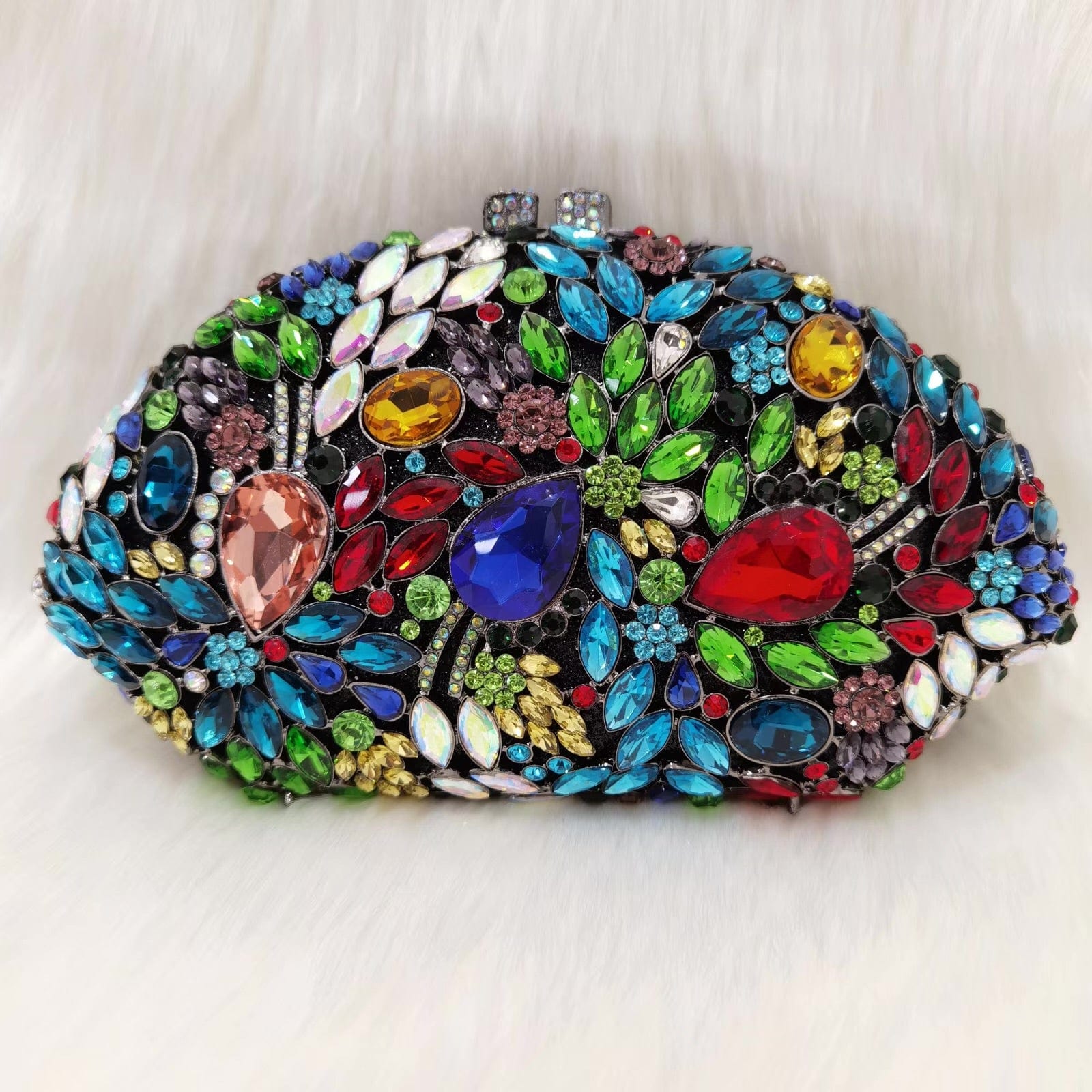 2023 New Design Women Cluth Ladies Crystal Evening Bags Two Side Bag Wedding Clutch Purse for Party