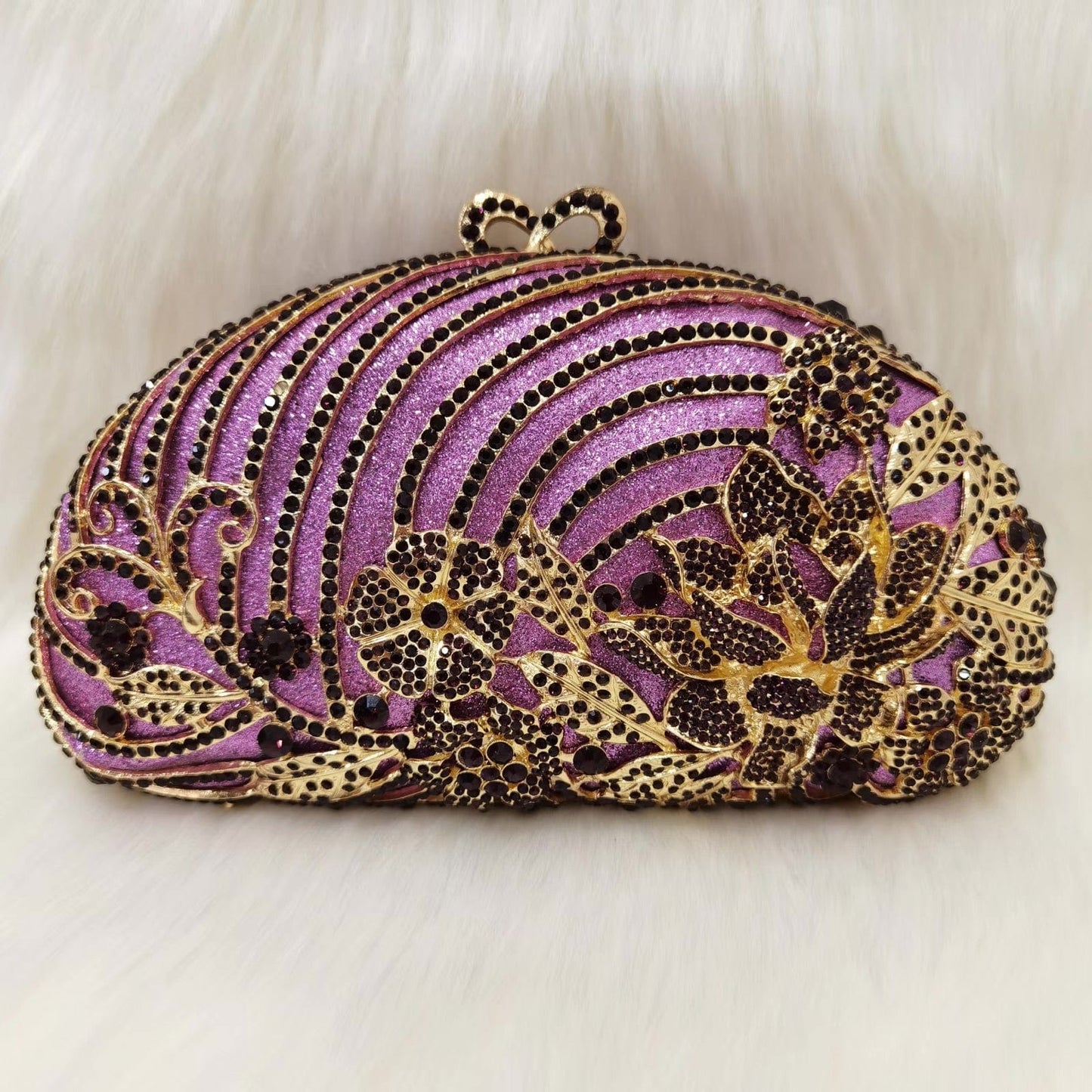 2023 New Design Women Cluth Ladies Crystal Evening Bags Two Side Bag Wedding Clutch Purse for Party