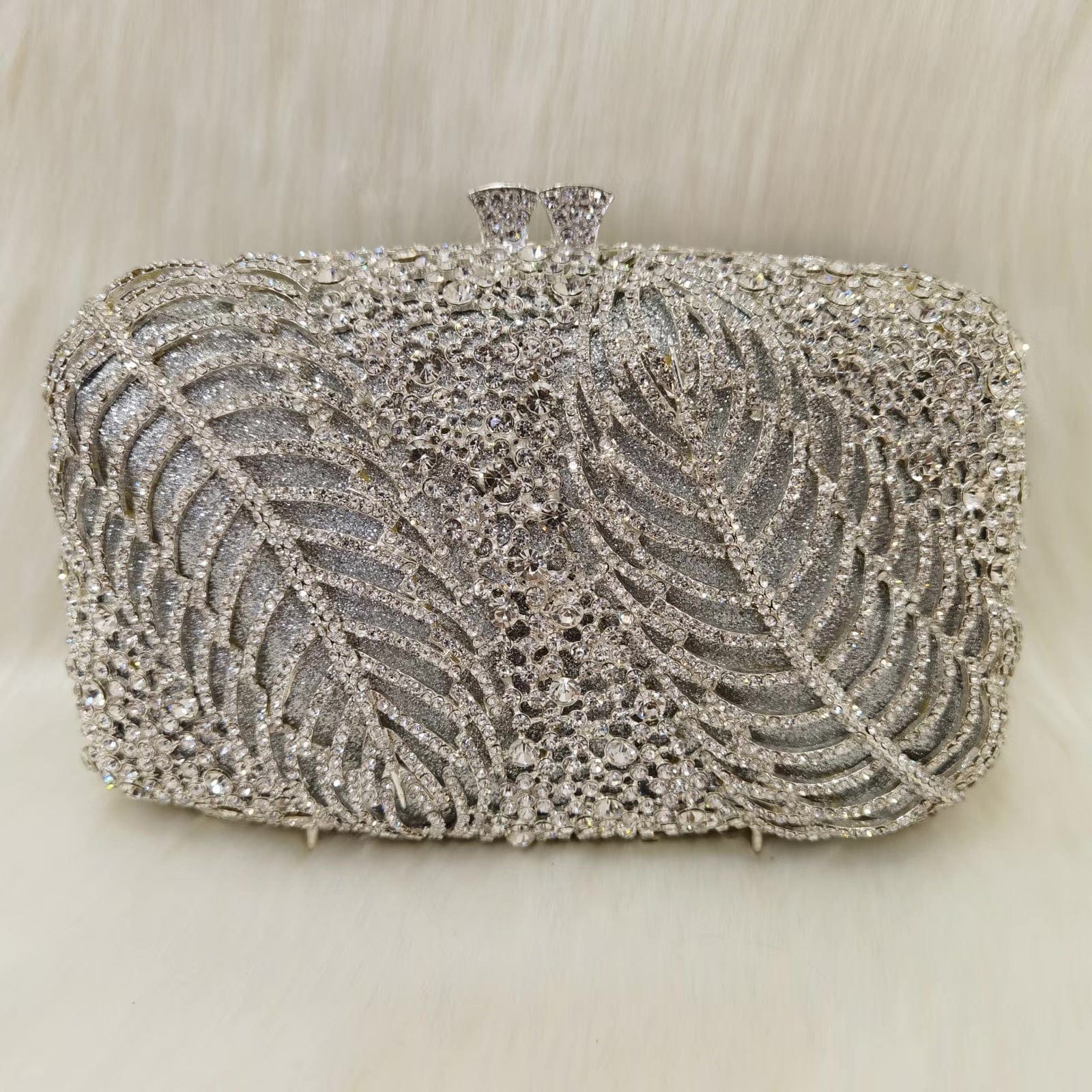 2023 New Design Women Cluth Ladies Crystal Evening Bags Two Side Bag Wedding Clutch Purse for Party