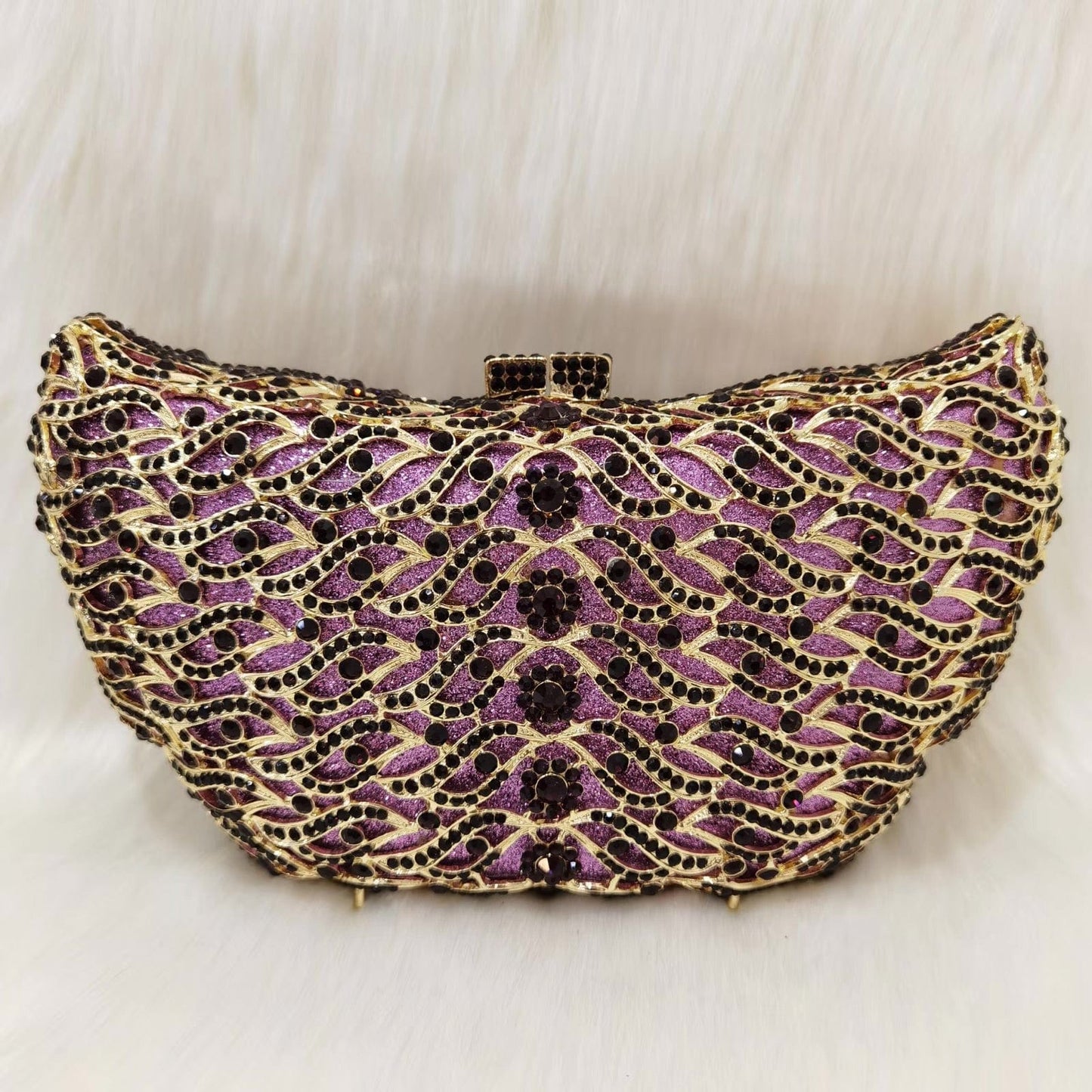 2023 New Design Women Cluth Ladies Crystal Evening Bags Two Side Bag Wedding Clutch Purse for Party