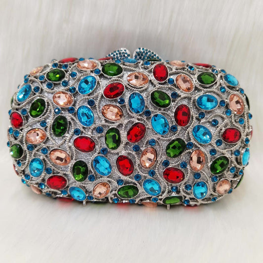 2023 New Design Women Cluth Ladies Crystal Evening Bags Two Side Bag Wedding Clutch Purse for Party