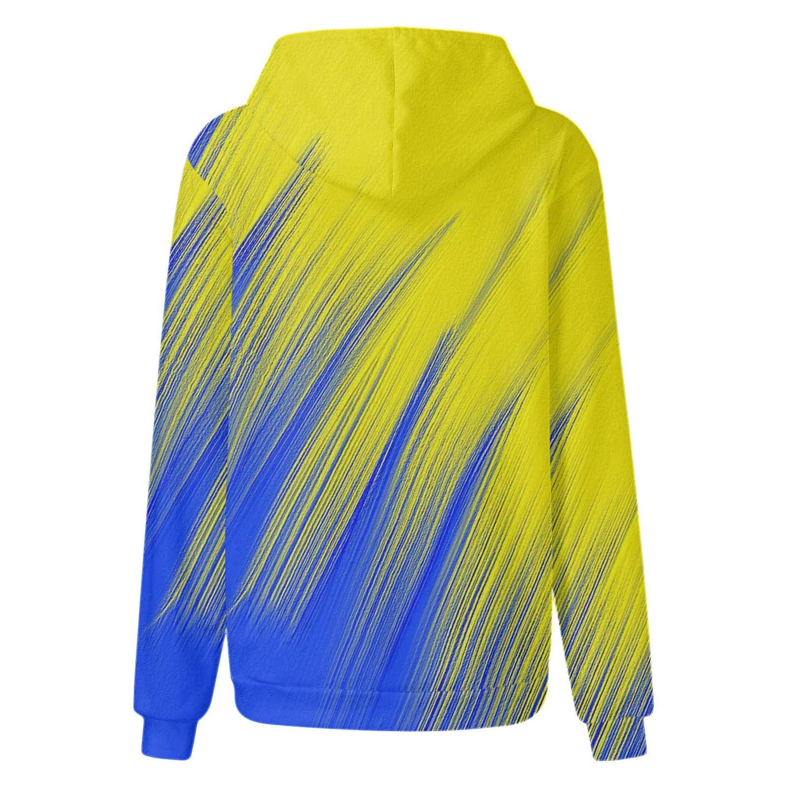 2023 New Gradual Splice Women's Sweatshirt 3D Crew Neck Women's Hooded Sweatshirt Casual Sweatshirt