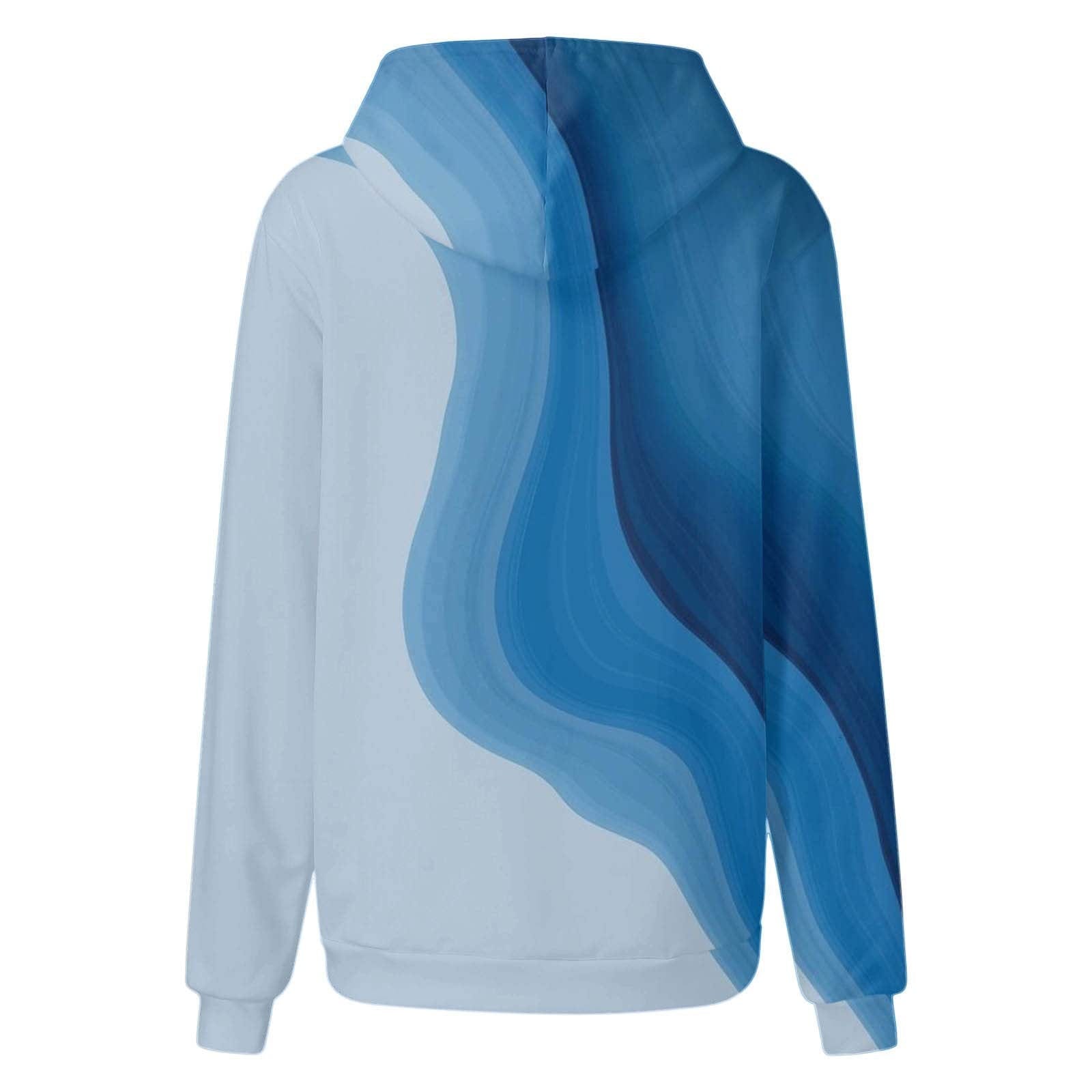 2023 New Gradual Splice Women's Sweatshirt 3D Crew Neck Women's Hooded Sweatshirt Casual Sweatshirt