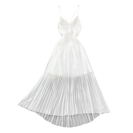 2023 New Ladies Spring Summer Solid Puff Sleeve Ruffle Cake Casual Dresses Women