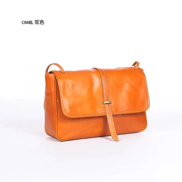 2023 New Leather Women's Underarm Bag Large Capacity Underarm Bag Vintage Handmade Leather Crossbody Bag Genuine Cowhide Leather