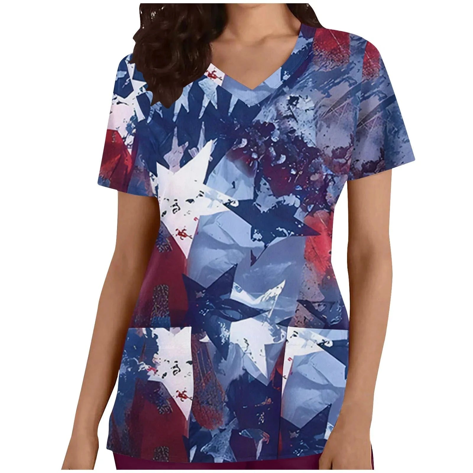 2023 new style fashion Custom Nurse Scrub Top doctor Nursing Scrubs Uniform Long Sleeves Scrubs printed Tops