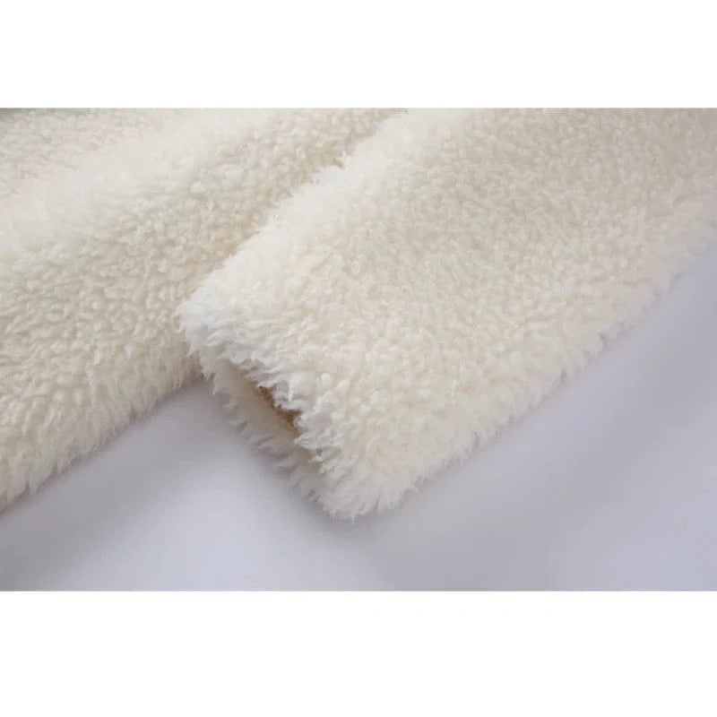 2023 New Women's Sheep Shearling Winter Long Coat Female Lady Wool Fur Polyester Lining Warm Parka H2391