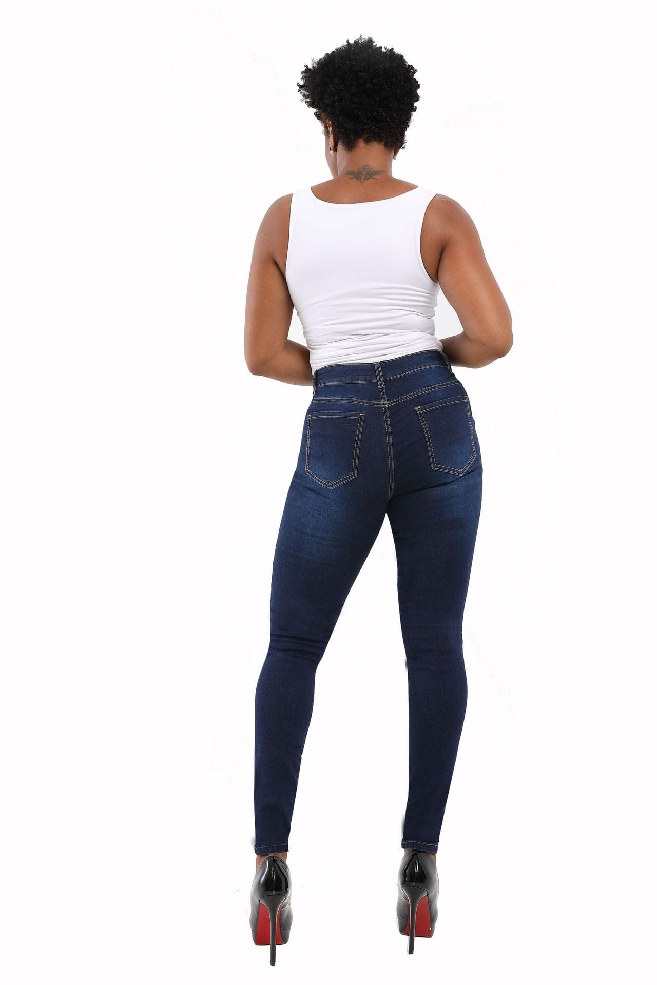 2023 Shopify Hot Skinny Denim pants Plus Size Women'S Jeans High Waist zipper Holes jean Stretch women Ripped Jeans