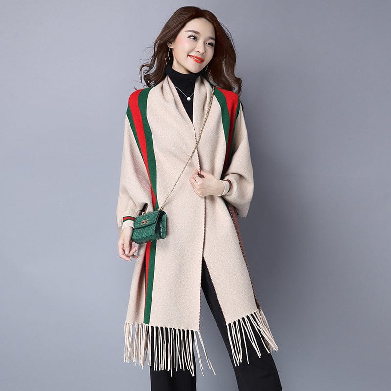 2023 spring Hot sale Luxury fashion women plus size loose knitted jacquard flower print women shawl