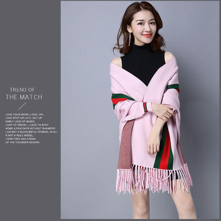 2023 spring Hot sale Luxury fashion women plus size loose knitted jacquard flower print women shawl
