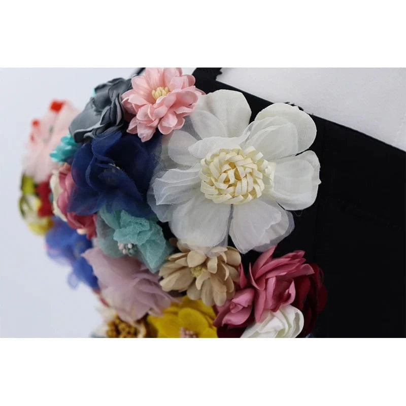 2023 Spring Hot Selling Decoration Corset For Women Back Snap Flower Sling Corset Tops