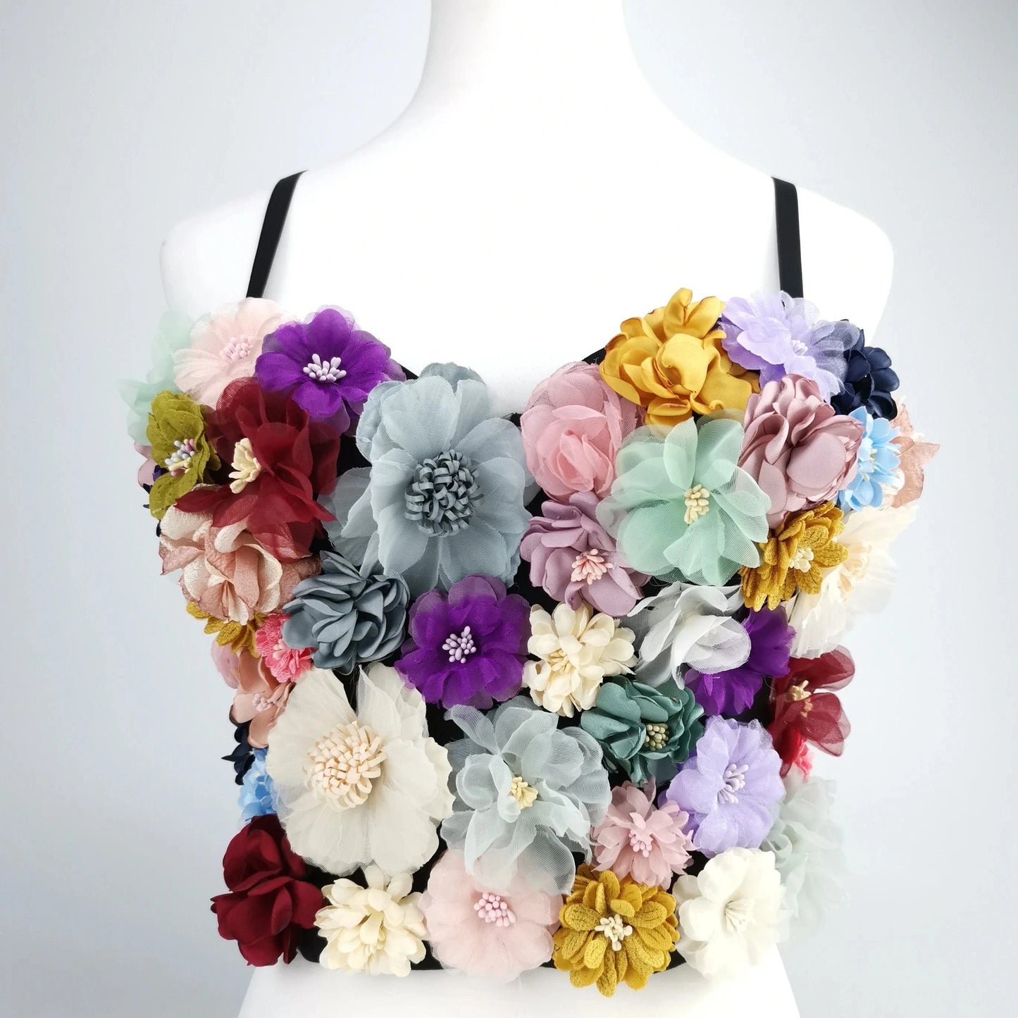 2023 Spring Hot Selling Decoration Corset For Women Back Snap Flower Sling Corset Tops