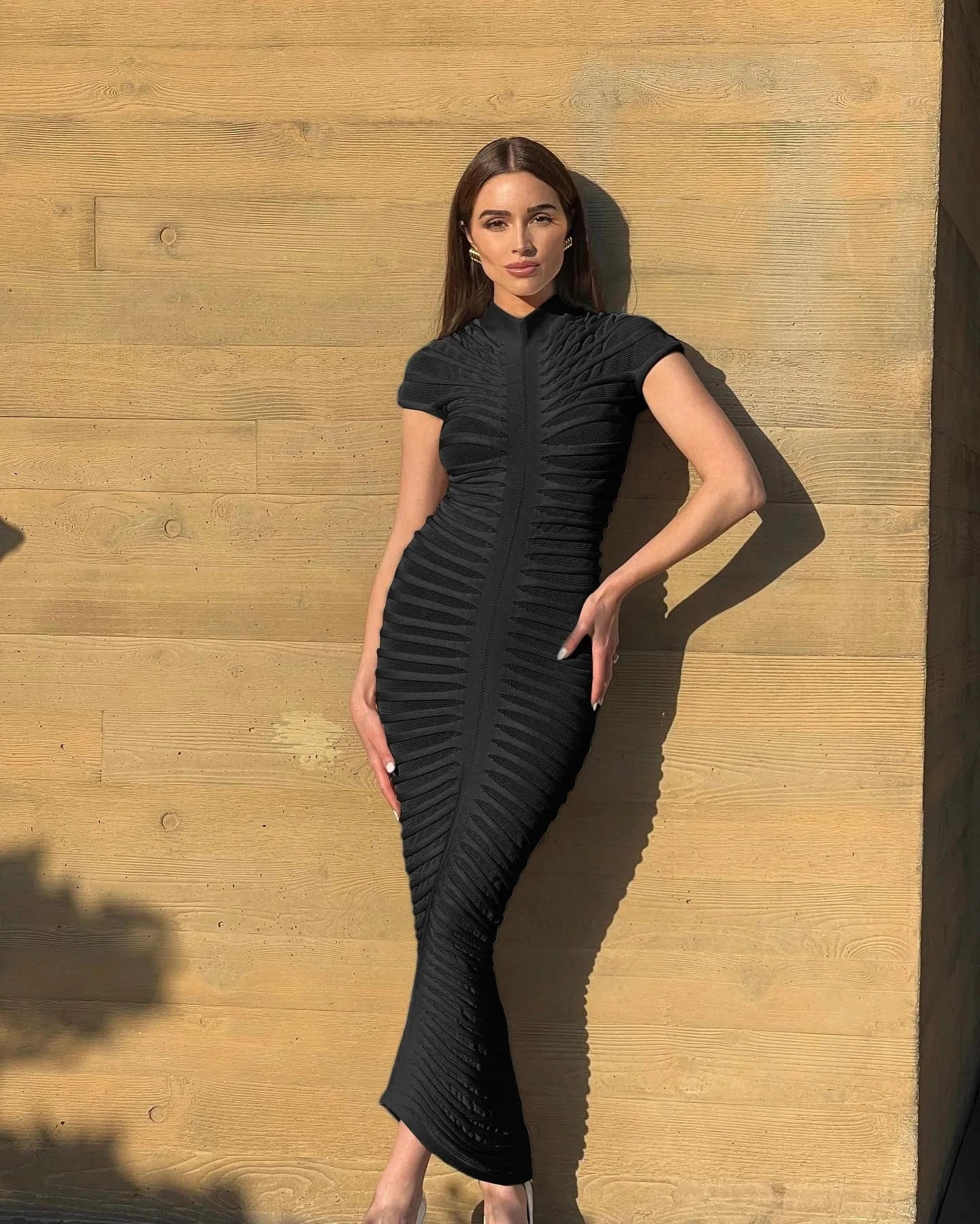 2023 Stripes See Through Ladies Elegant Casual bodycon black transparent woman party wear hot sexy night club dresses for women