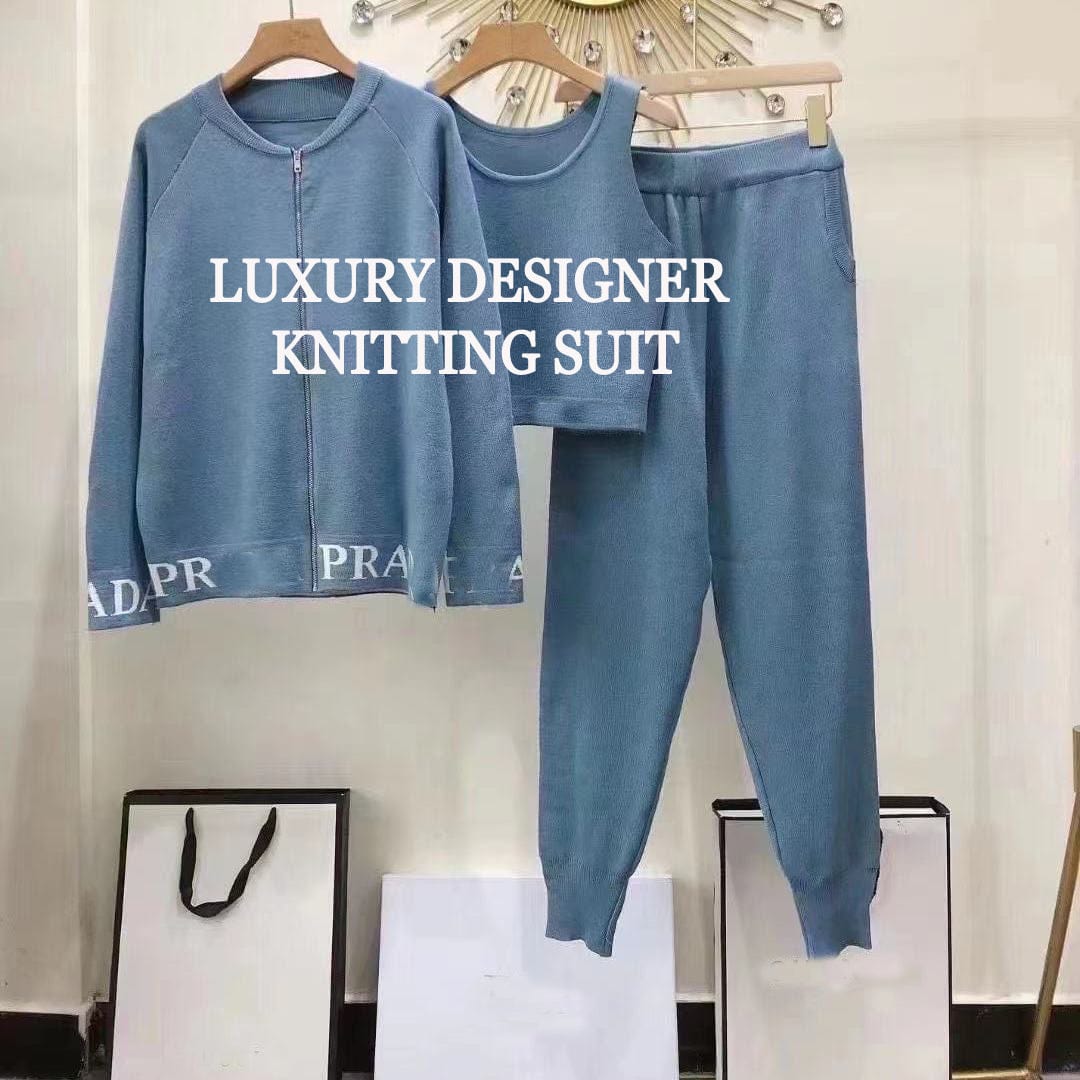 2023 Top Quality Clothing luxury sweaters women Ladies knit Suit designer clothes famous brands cozy knit set 3 piece