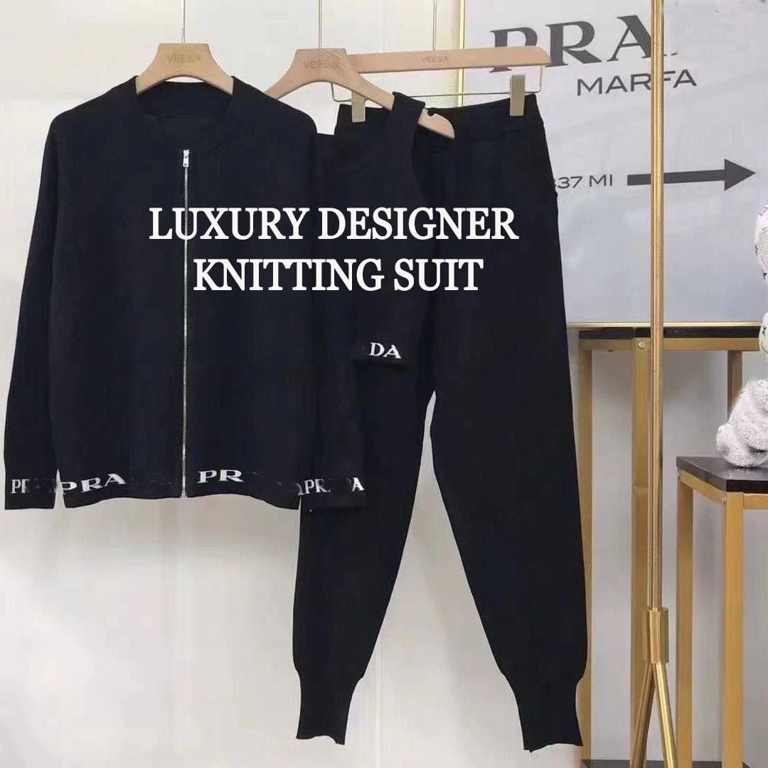 2023 Top Quality Clothing luxury sweaters women Ladies knit Suit designer clothes famous brands cozy knit set 3 piece