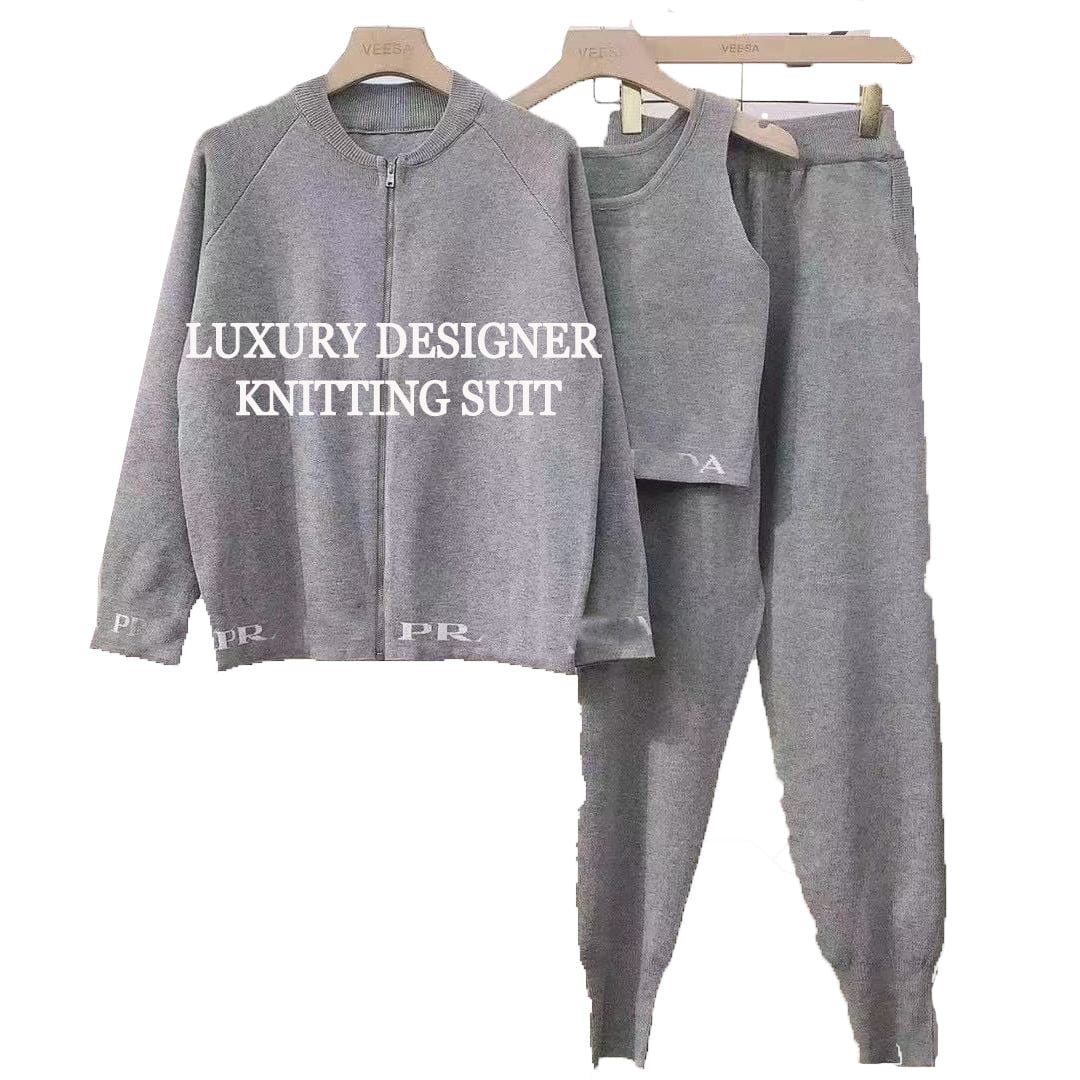 2023 Top Quality Clothing luxury sweaters women Ladies knit Suit designer clothes famous brands cozy knit set 3 piece