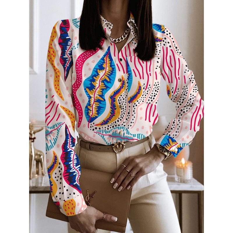 2023 Women Ladies Fashion Blouse Spring Autumn Long Sleeve Lady Office Work Shirts Tops Casual Elegant Blouses