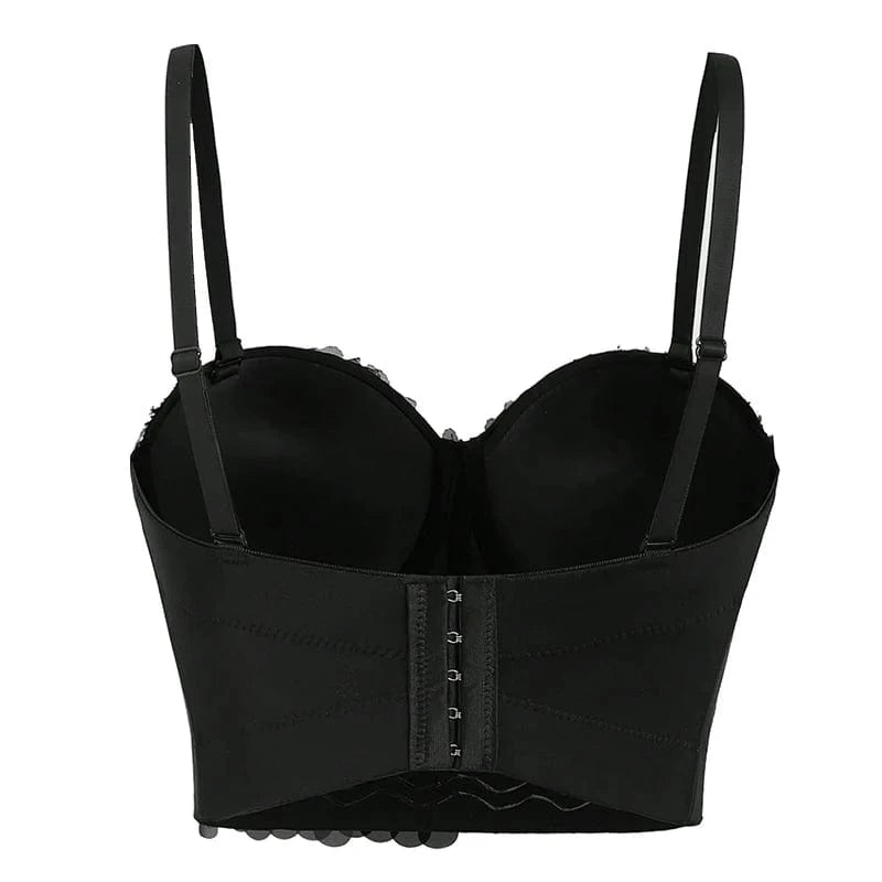2023 Women Sexy Outwear Night Club Corset Top Rhinestone Crop Tops Bustier Bustier Spaghetti Strap Performance Clothing