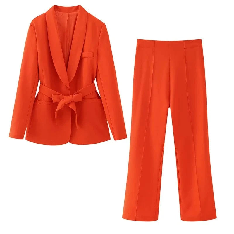 2023 Women Spring Pant Suits 2 pieces sets Casual Blazers Coats and Trousers Female Elegant Street Two Suit Clothing