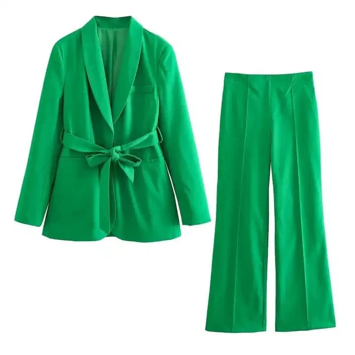 2023 Women Spring Pant Suits 2 pieces sets Casual Blazers Coats and Trousers Female Elegant Street Two Suit Clothing