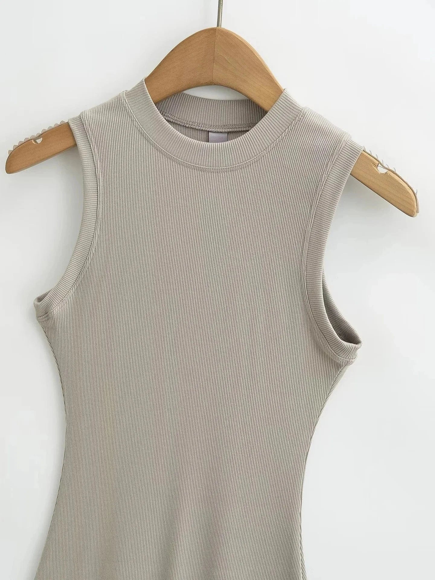 2024 Custom Modal Cotton Rib Maxi Dress Women Clothes Ladies Lounge Sleeveless Dress Bodycon Casual Tank Top Dress