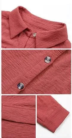 2024 Europe New Fashion Women Lady  Spring  Autumn Lapel Solid Color Casual  Daily Long-sleeved Waist-tied Midi Dress