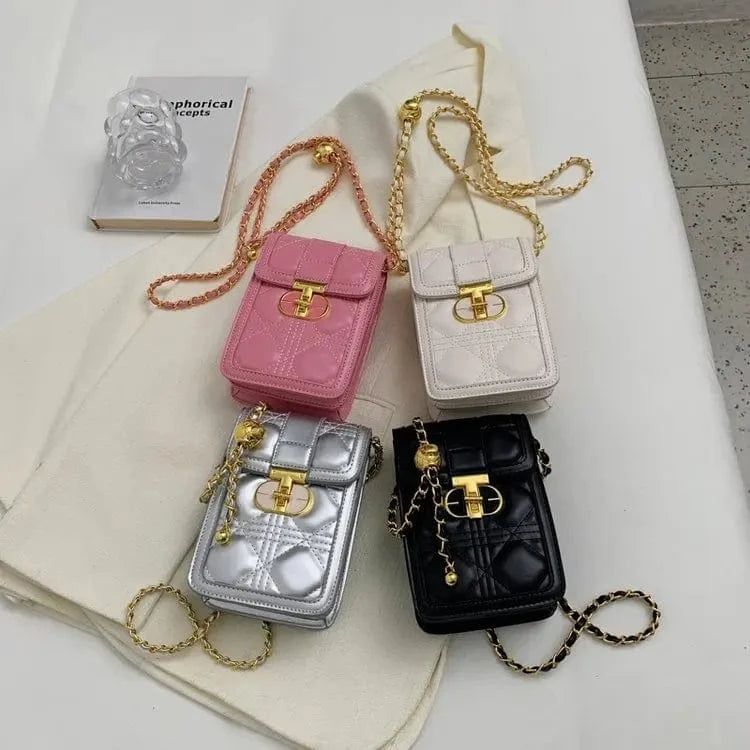 2024 Flap Crossbody Bags Women Mini PU Leather Shoulder Purses and Handbags for Girls Ladies Phone Quilted Puff Designer Bag