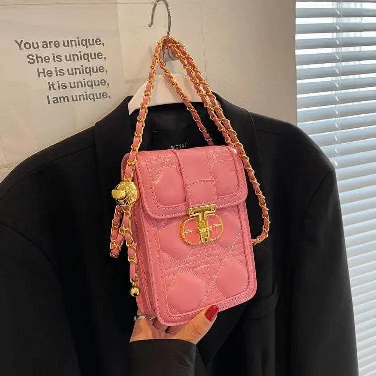 2024 Flap Crossbody Bags Women Mini PU Leather Shoulder Purses and Handbags for Girls Ladies Phone Quilted Puff Designer Bag