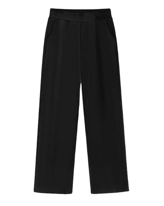 2024 Hot Sale Autumn and Winter Women's Warm Long Narrow Version Straight Leg Pants Velvet Drape  Ladies Casual Pants