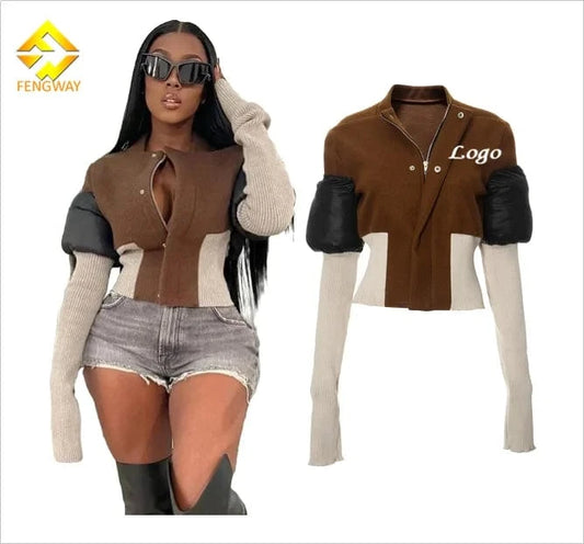 2024 New Winter Womens Short Lambwool Coat Winter Warm Fur Hooded Coat Vintage Patchwork Lambwool Jacket