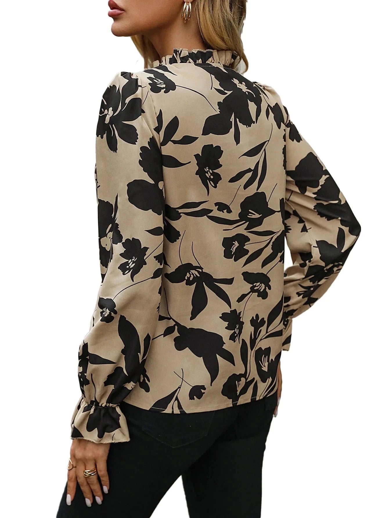 2024 New Women Lady Girls Long sleeve Shirt  Pullover-wavy Collar Lace-up Spring Authmn  Casual Daily Fashion Commuting  Shirt