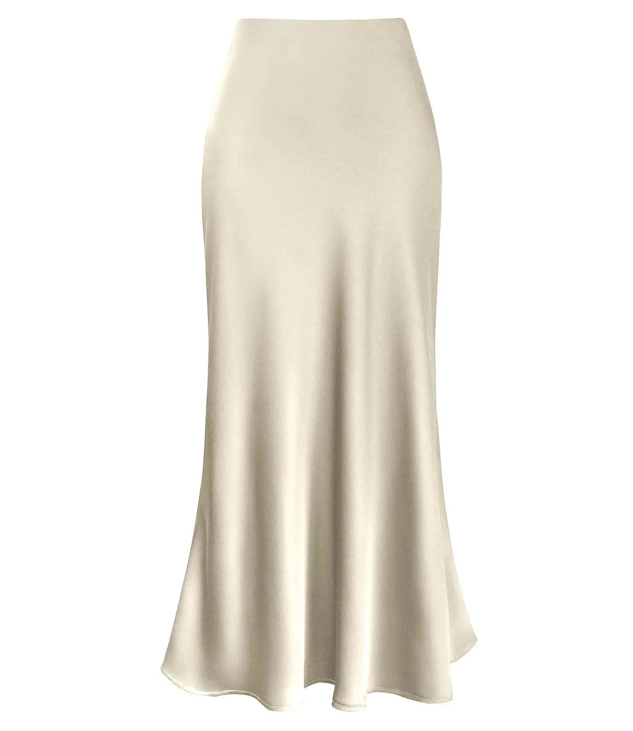 2024 Spring And Summer Women's Skirt Gentle Temperament Silky Texture Vertical High Waist Fishtail Ladies Fashion Skirt