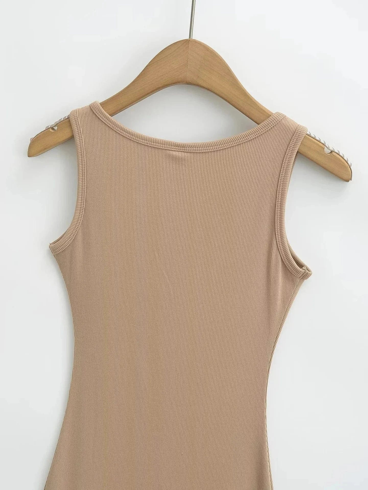 2024  Summer U neck Women Mini Dresses Bodycon Fashion sleeveless Sexy Ladies Mini Dress