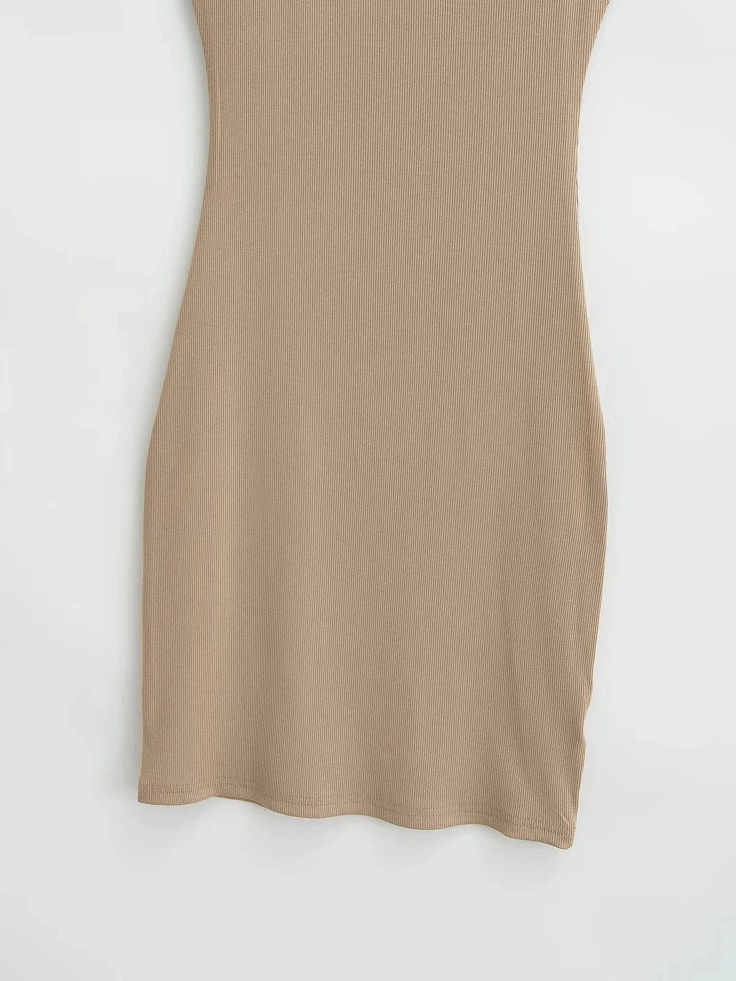 2024  Summer U neck Women Mini Dresses Bodycon Fashion sleeveless Sexy Ladies Mini Dress