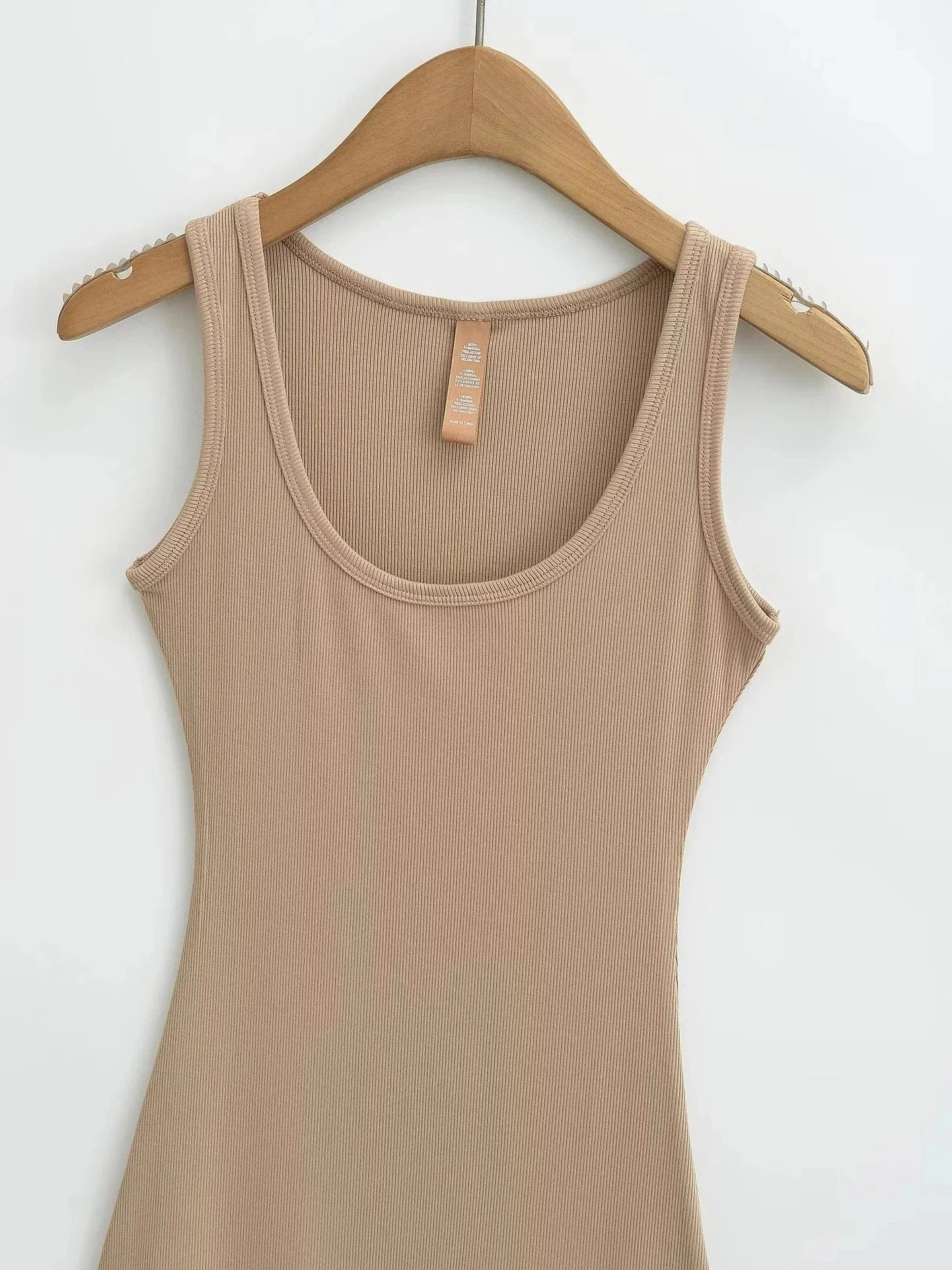 2024  Summer U neck Women Mini Dresses Bodycon Fashion sleeveless Sexy Ladies Mini Dress