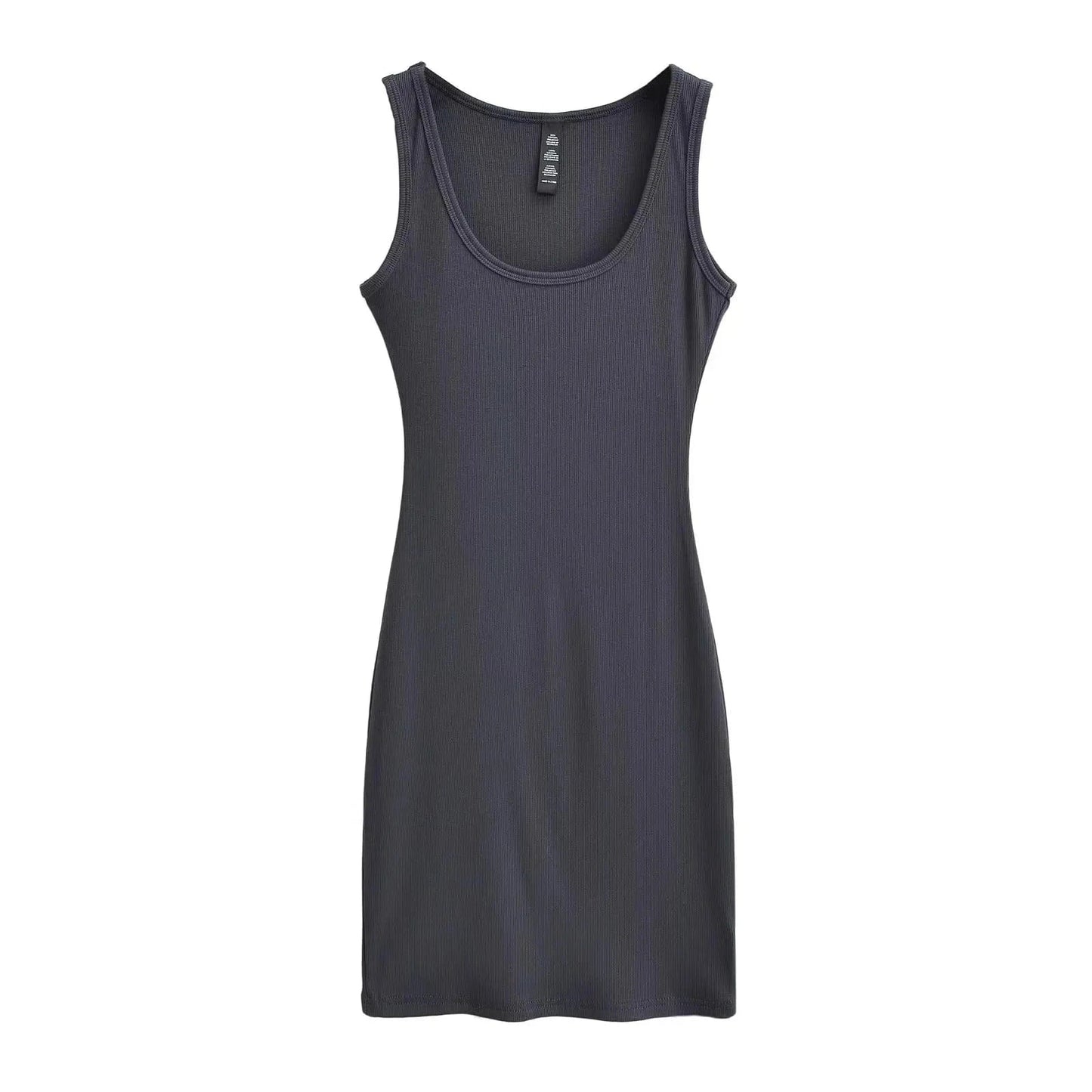 2024  Summer U neck Women Mini Dresses Bodycon Fashion sleeveless Sexy Ladies Mini Dress