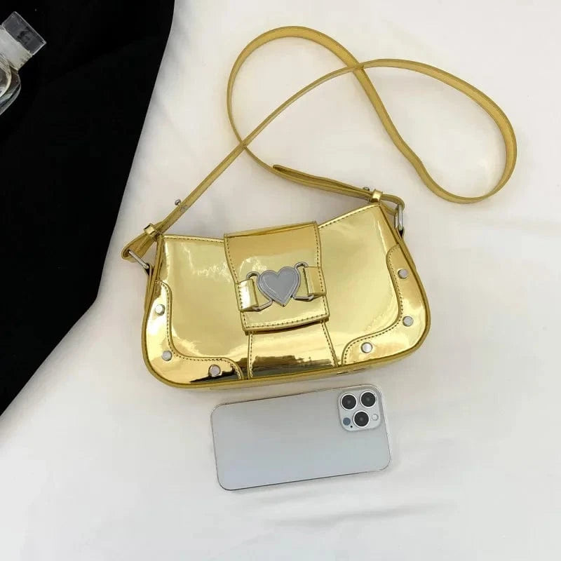 2024 Trendy Leather Shoulder Bag Heart Shape Ornament Stylish Luxury Handbags for Women Wholesale