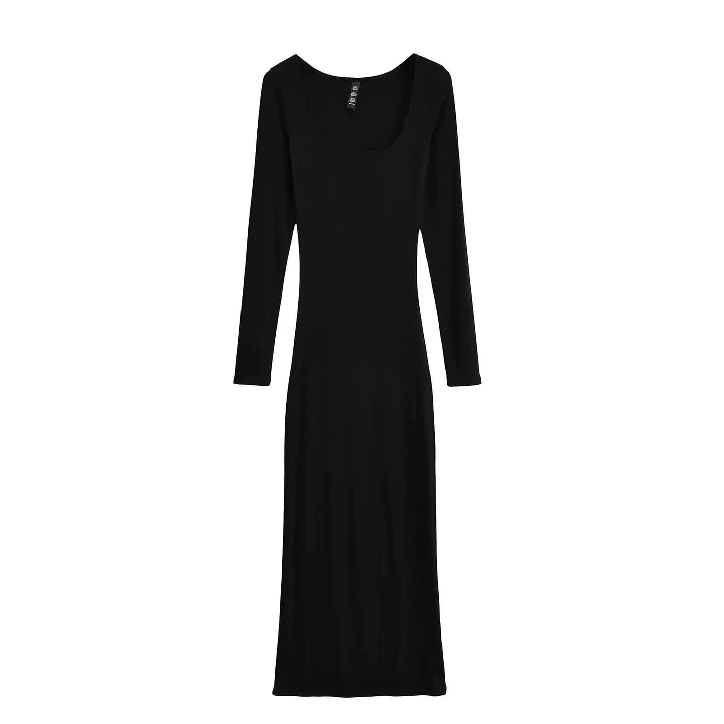 2024 Women Modal Casual Dress Soft Lounge long sleeve dresses  Women Bodycon U neck Long Maxi Women Dress