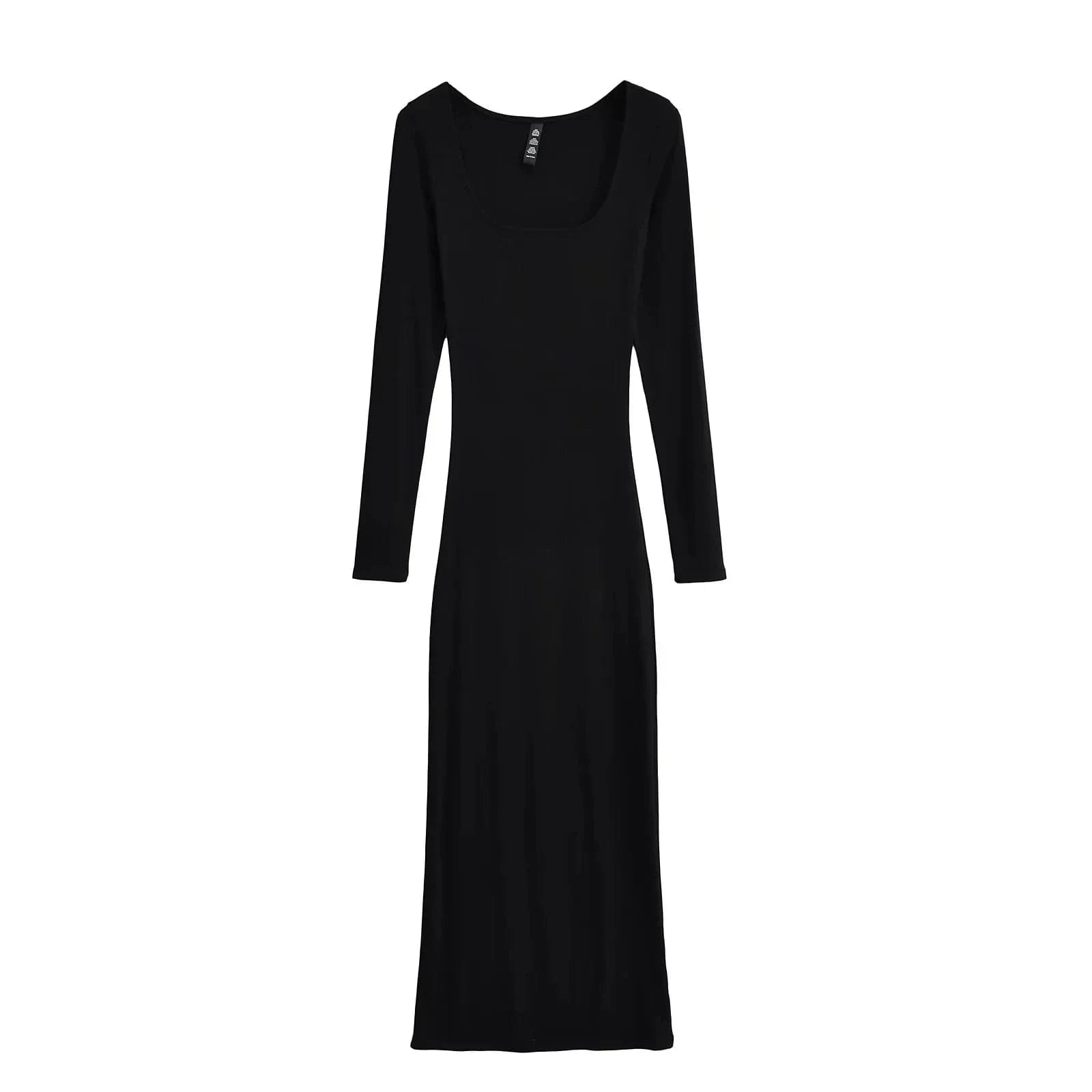2024 Women Modal Casual Dress Soft Lounge long sleeve dresses  Women Bodycon U neck Long Maxi Women Dress