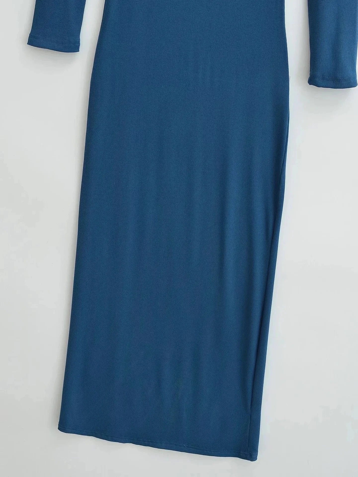 2024 Women Modal Casual Dress Soft Lounge long sleeve dresses  Women Bodycon U neck Long Maxi Women Dress