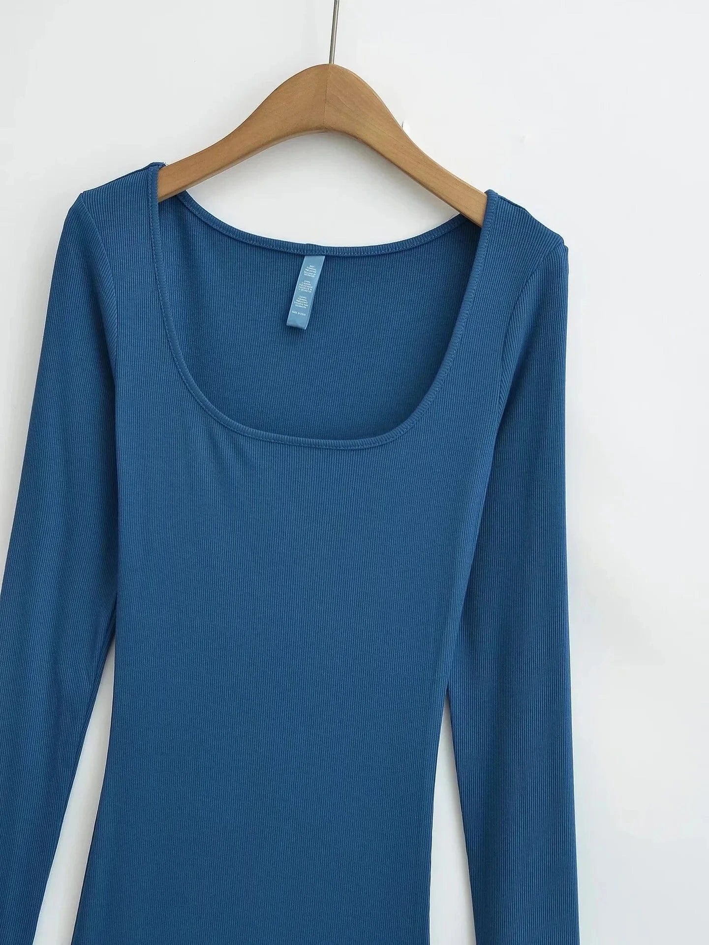 2024 Women Modal Casual Dress Soft Lounge long sleeve dresses  Women Bodycon U neck Long Maxi Women Dress