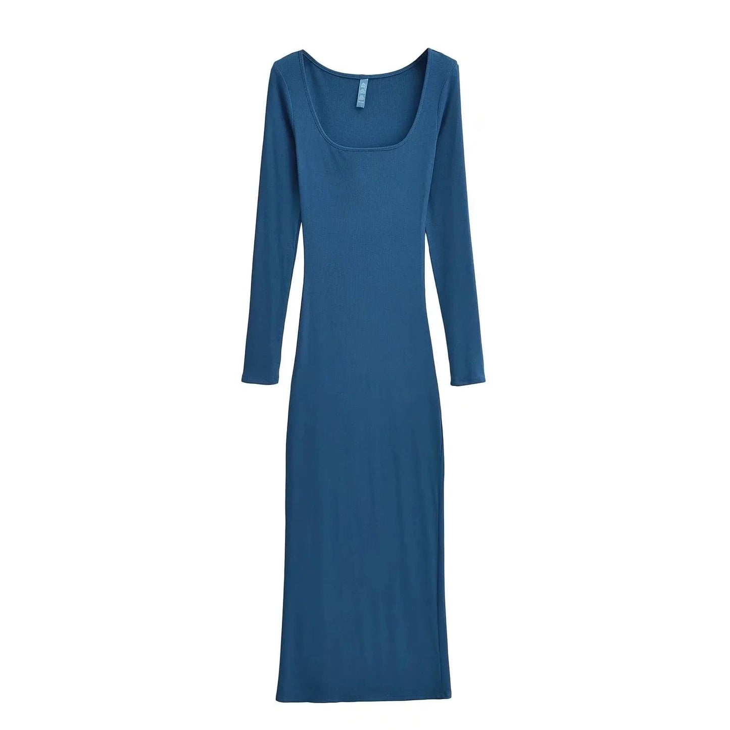 2024 Women Modal Casual Dress Soft Lounge long sleeve dresses  Women Bodycon U neck Long Maxi Women Dress