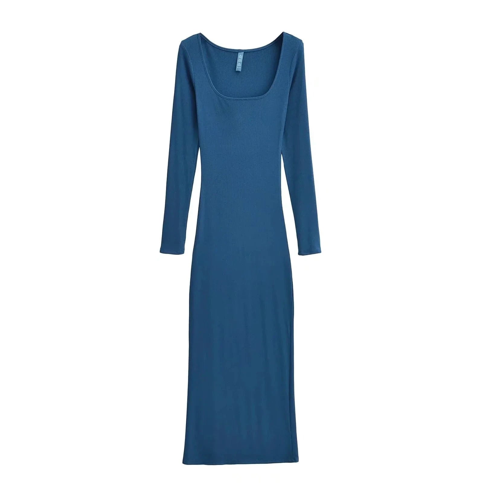 2024 Women Modal Casual Dress Soft Lounge long sleeve dresses  Women Bodycon U neck Long Maxi Women Dress