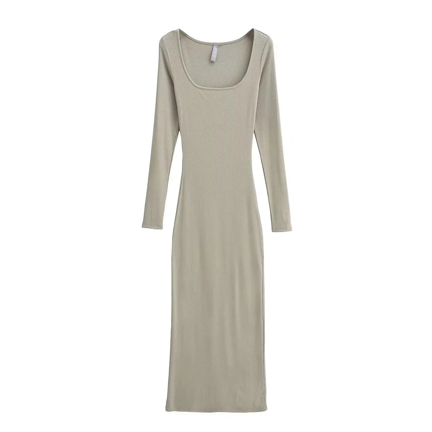 2024 Women Modal Casual Dress Soft Lounge long sleeve dresses  Women Bodycon U neck Long Maxi Women Dress