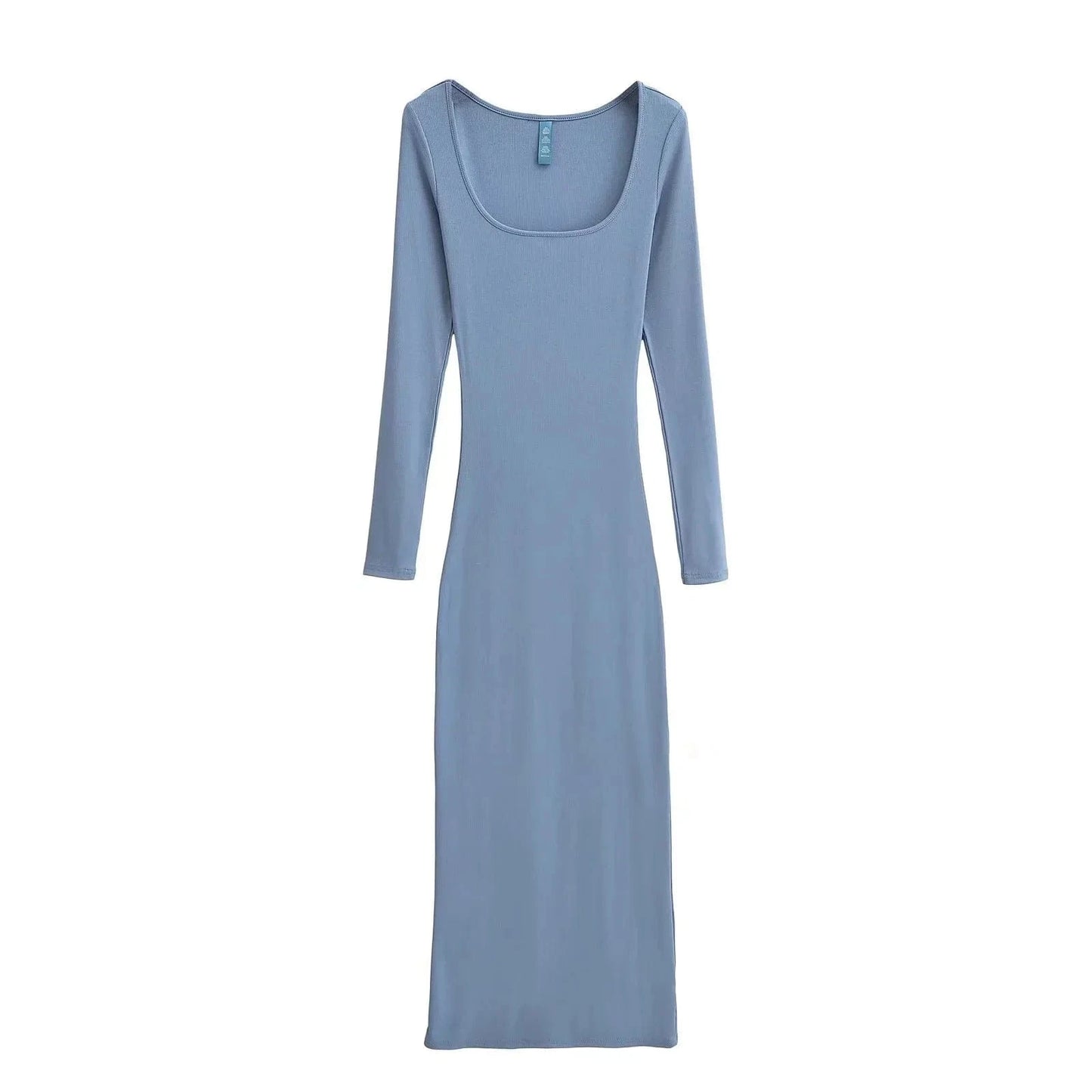 2024 Women Modal Casual Dress Soft Lounge long sleeve dresses  Women Bodycon U neck Long Maxi Women Dress