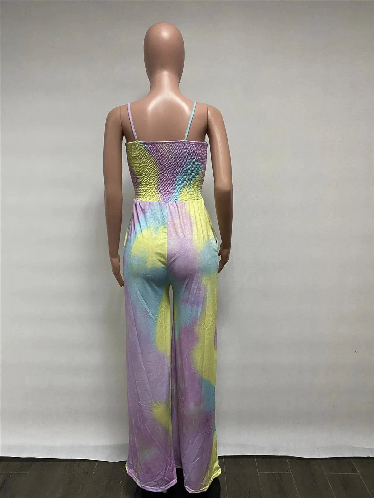 20515-MX13 loose wide leg spaghetti strap design jumpsuit women sehe fashion