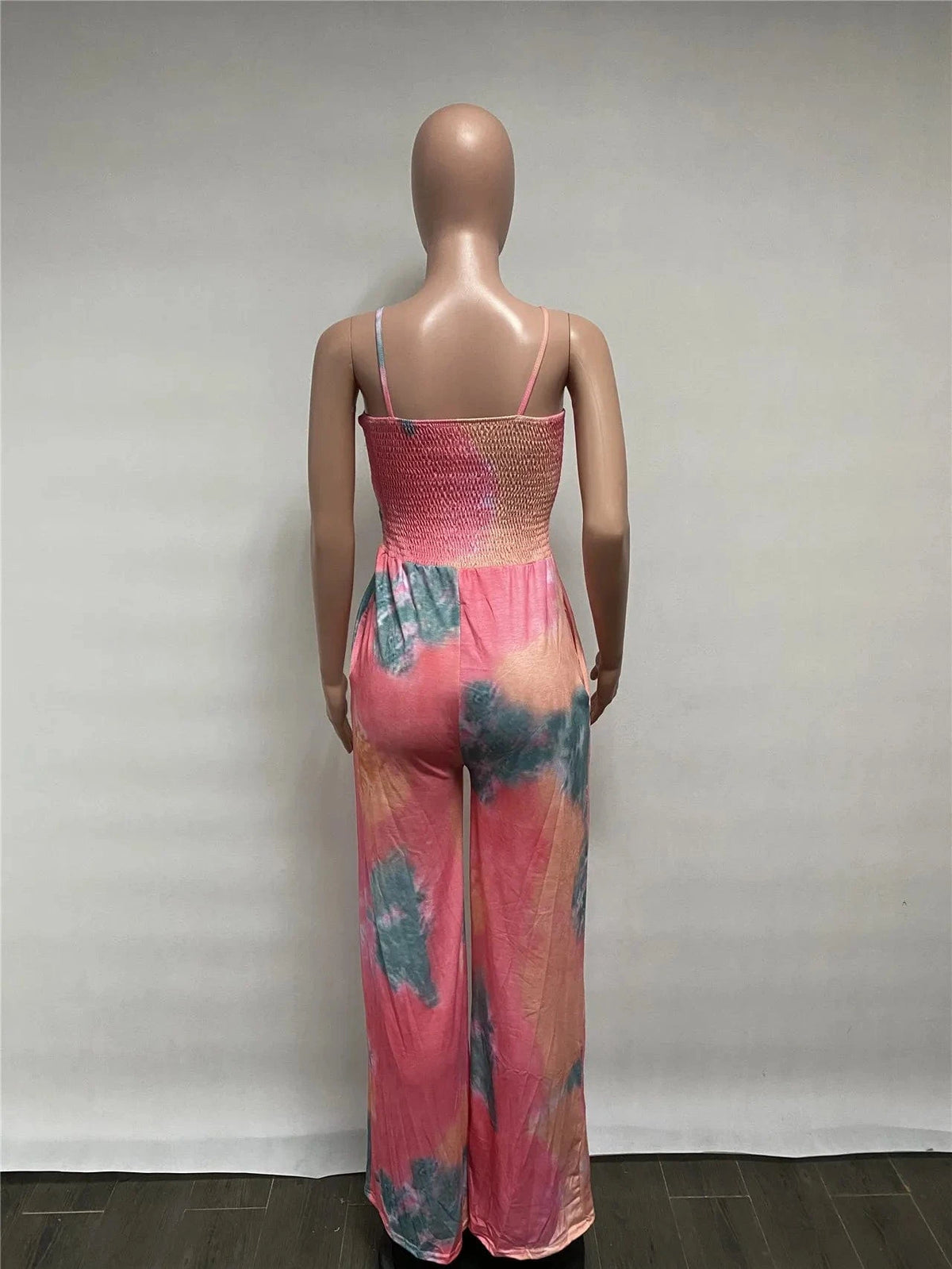 20515-MX13 loose wide leg spaghetti strap design jumpsuit women sehe fashion